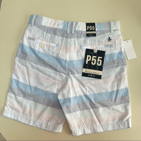 🆕 ORIGINAL PENGUIN VINTAGE INDIGO P55 Slim Fit Shorts size 30 - Picture 6 of 8